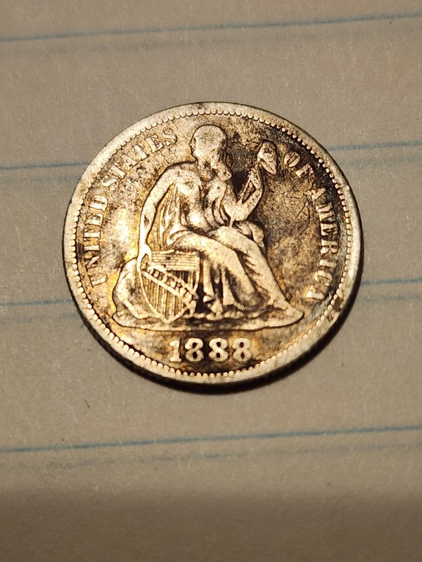 1888 Seated Liberty Dime FINE
