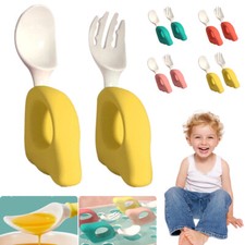 Fork Spoon Learn To Eat Training Twist Suit Baby 2Pcs/Set Infant Training FF