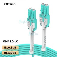 2m LC/UPC to LC/UPC Duplex OM4 Multi Mode Fiber Optic Patch Cord 2.0mm LC-LC lot
