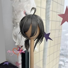 1/4MSD 1/3SD Uncle BJD Doll Hair Curly Styling Wig Hair Deep Gray Anime Bangs