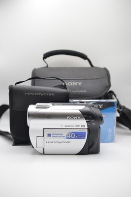 Sony Handycam DCR-DVD108 Camcorder Kit + DVD Holder Sealed Disc Cable Night Shot