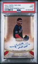 PSA 9 - 2021 Topps Tier One JUAN SOTO On Card AUTO 21/125 #JS (3485)