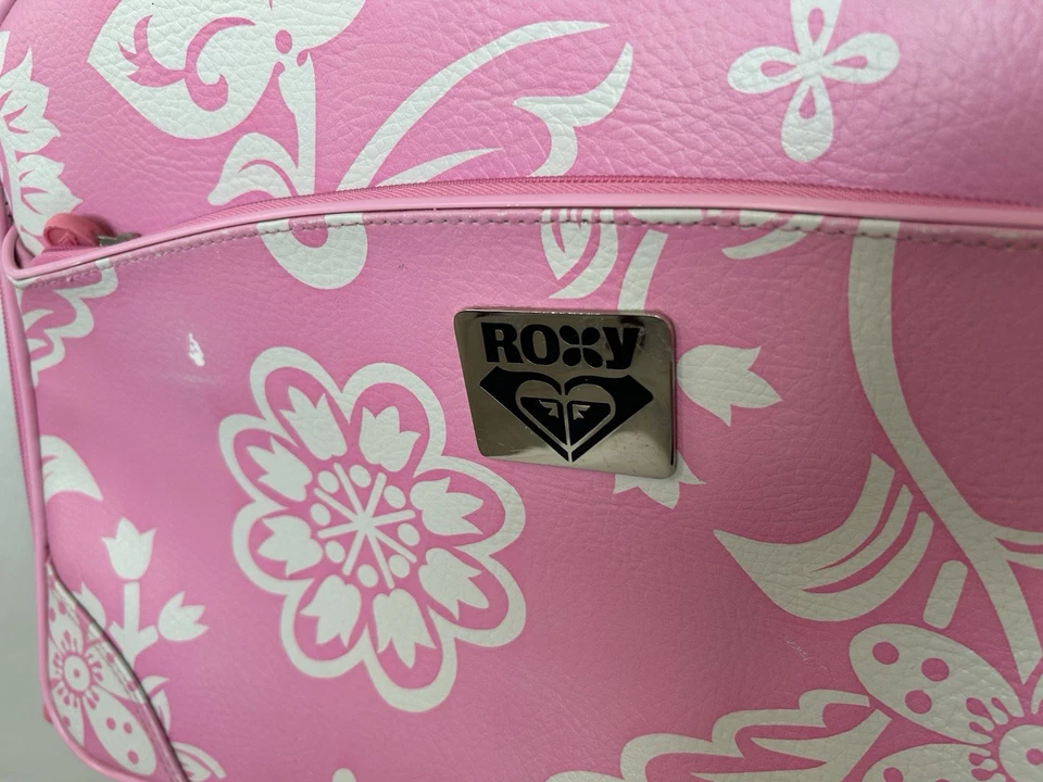 Vintage Roxy Quicksilver Pink Floral Travel suitcase - Image 4 of 4