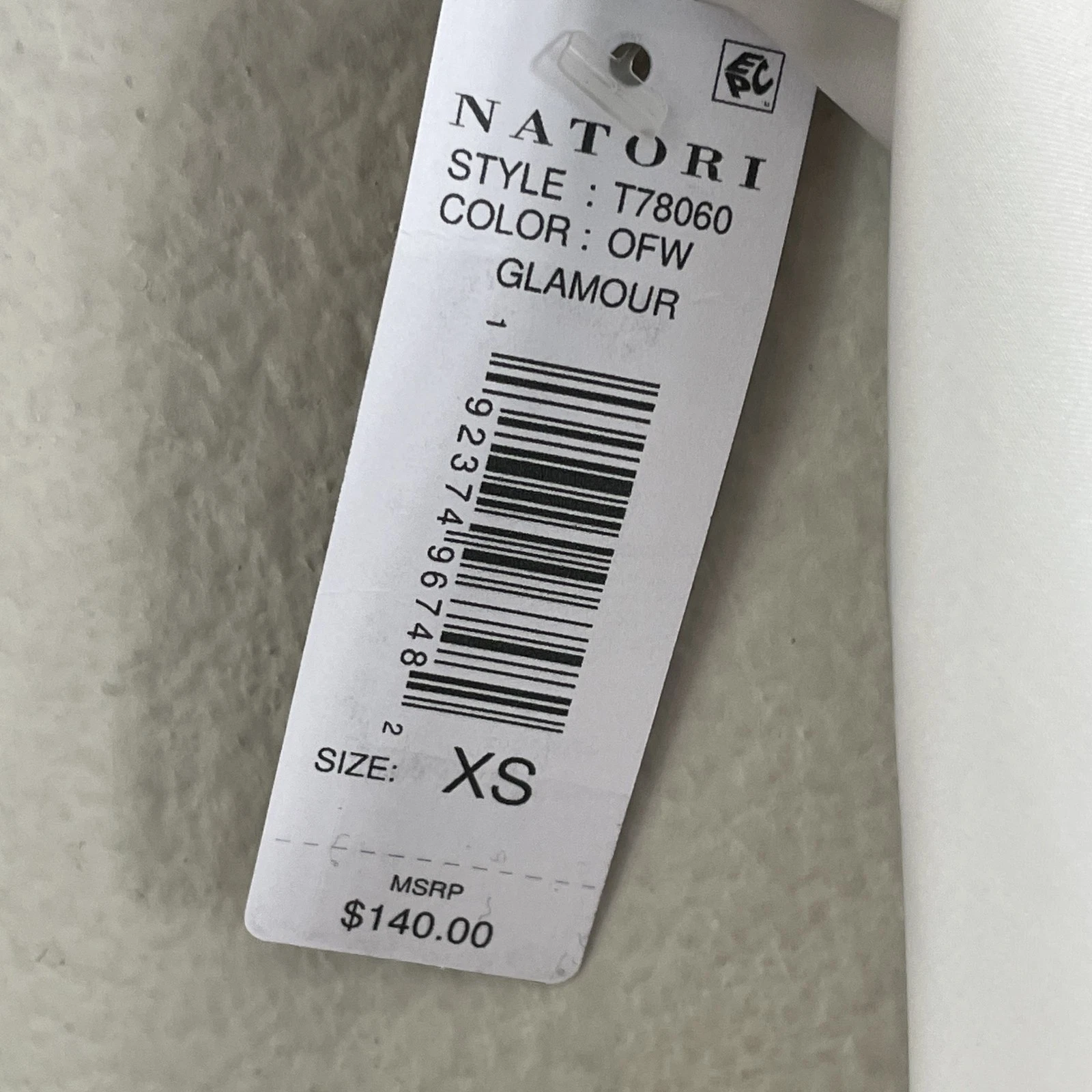 OFF WHITE Abito Natori Slip Donna XS Off White Glamour T78060 Elasticizzato Raso Lingerie Nuovo con etichette