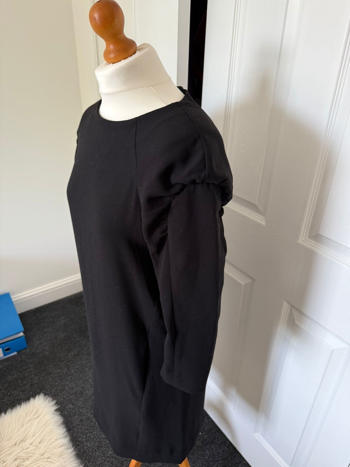 COS Black Structured Long Sleeve Shift Dress EUR … - image 2