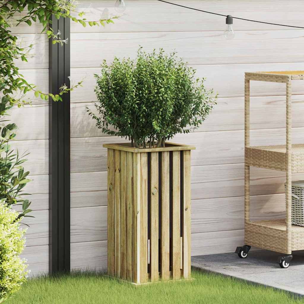 Fioriera Design Legno 33x33x65 cm vidaXL | Outdoor Decor Marrone