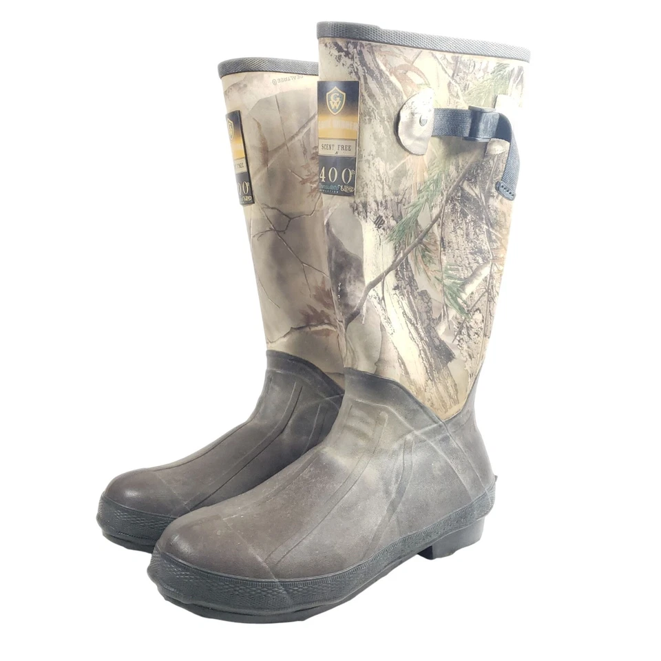 Game Winner Mens Size 10 16" Scent Free Rubber Hunting Boots - Image 2 of 4