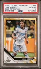 2021 Topps Chrome UEFA UCL Luka Modric Gold Refractor #85 PSA 10 /50