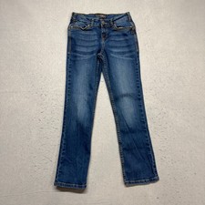 Silver Jeans Tammy 1066 Adjustable Straight Leg Medium Dark Wash Jeans Girls 12