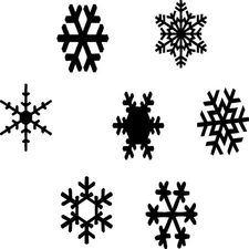 Assorted Snowflakes - Small Vinyl Decal Home Décor 1.5” to 2” Assorted Sizes