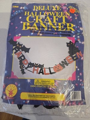 Vintage RUBIES Halloween Banner. Pumpkins And Cats. Vintage