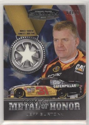 2011 Press Pass Stealth Metal of Honor Sheet Silver Star 60/99 Jeff Burton 9cf