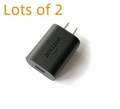Lot of 2 Amazon 9W USB Charger for Fire Tablets, Kindle, Echo Dot PS57CP/LY87DR