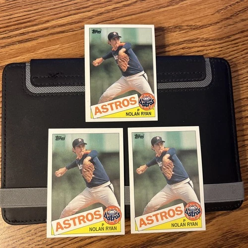 1985 Topps Nolan Ryan (3) card lot