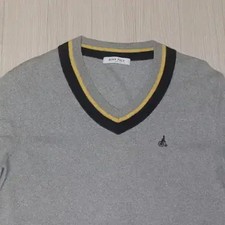 Banqiao Beanpol Grey V-Neck Knit Sweater Size 100 