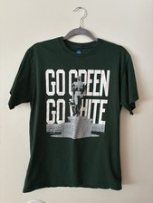 Green And white Vintage 90S Michigan State Spartan T-Shirt, Sportswear NCAA, Med