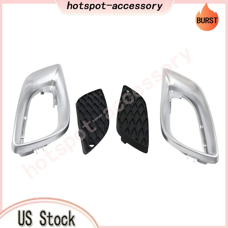 4Pcs Fog Light Trim&grill driver LH&RH Side For Mercedes-Benz R350 2006-2012 Foto 4 de 4