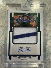 2023 Panini Three And Two Bobby Witt Emerald Jumbo Patch Auto /5