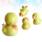  4 Pcs Miniture Decoration Duck Ceramic Ornament Desktop Ceramics Sculpture