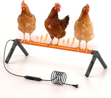 Heated Chicken Perch for Coop Thermo Heated Roosting Bar for Chickens 3 Adjustab