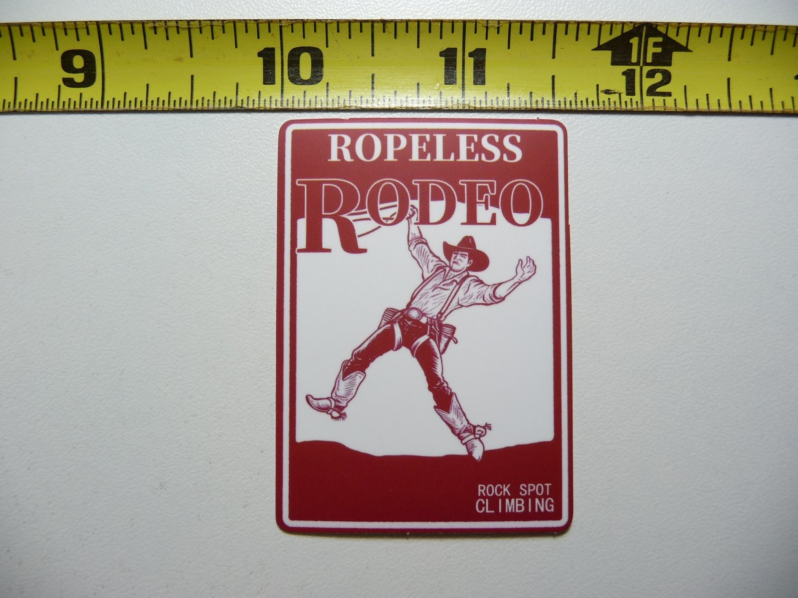 Ropeless Rodeo Cowboy Rock Climbing Sticker Western Decal