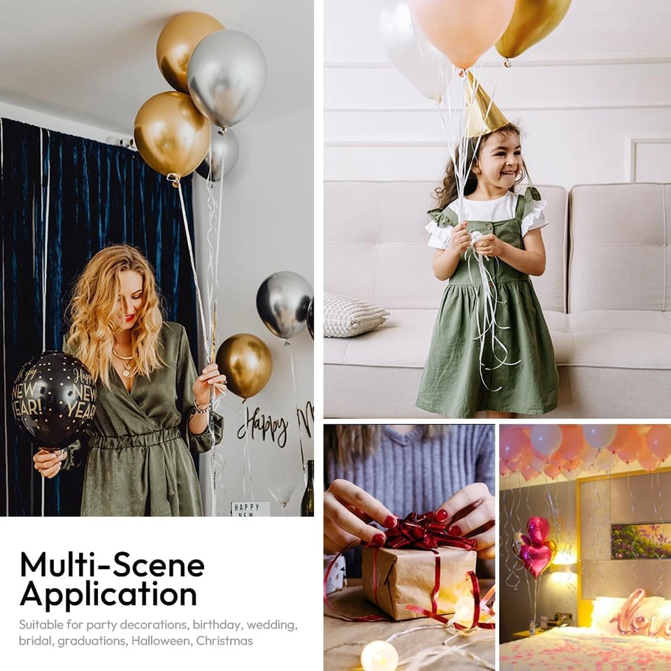 Cinta rizadora naranja de 500 yardas para envolver regalos, cinta de globo de 1/5 pulgada de ancho... Foto 3 de 4