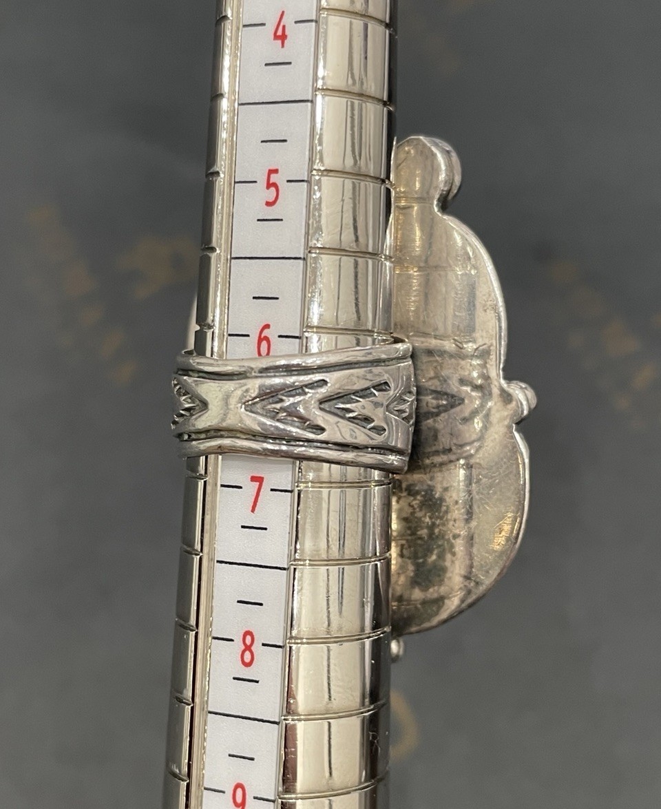 LB Turquoise Ring Native American Leaf Statement … - image 11