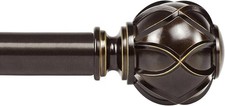Curtain Rods for Windows 72 to 144 Inches 6-12Ft Long Heavy Duty Curtain Rod,