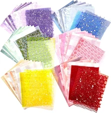 90 Sheets Sticker Scrapbook Paper Supplies for DIY Mix Mesh Fabric Scrapbooking 