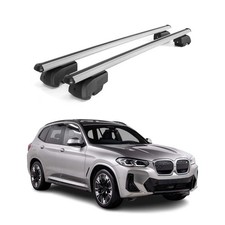Dachträger Gepäckträger für BMW iX3 G08 2020-2025 Querträger ABE Alu Grau 2x