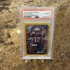 2024 Topps Chrome Yellow Geometric Refractor Tom Brady 29/75 PSA 10