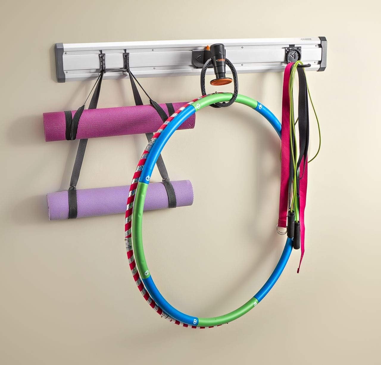 Gladiator Garage Works GAKT48BKGY Pack GearTrack Bike Garage Wall Storage Kit