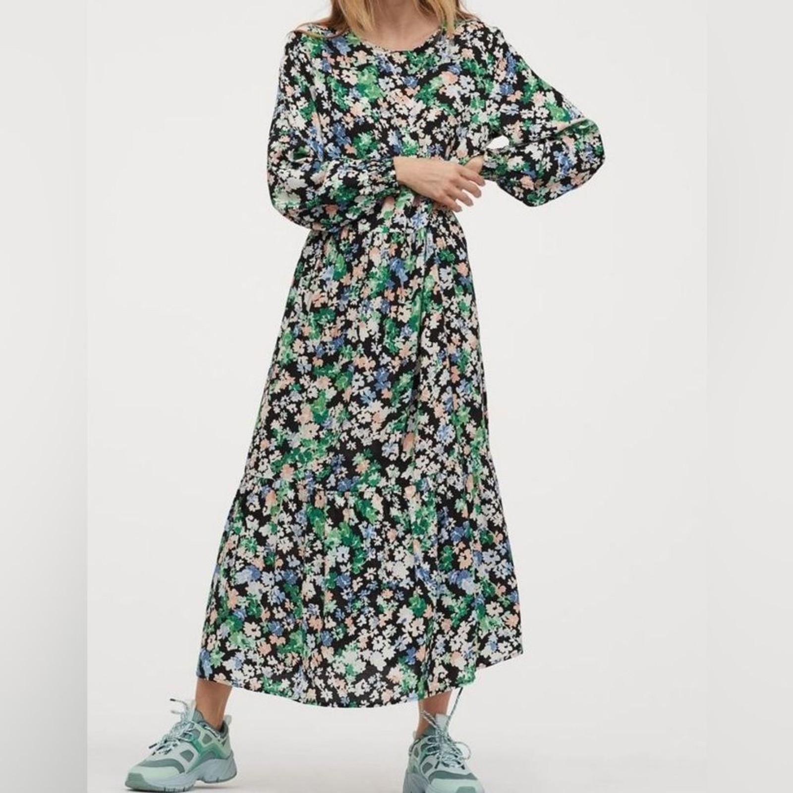 H&M Floral Maxi Dress, Size M
