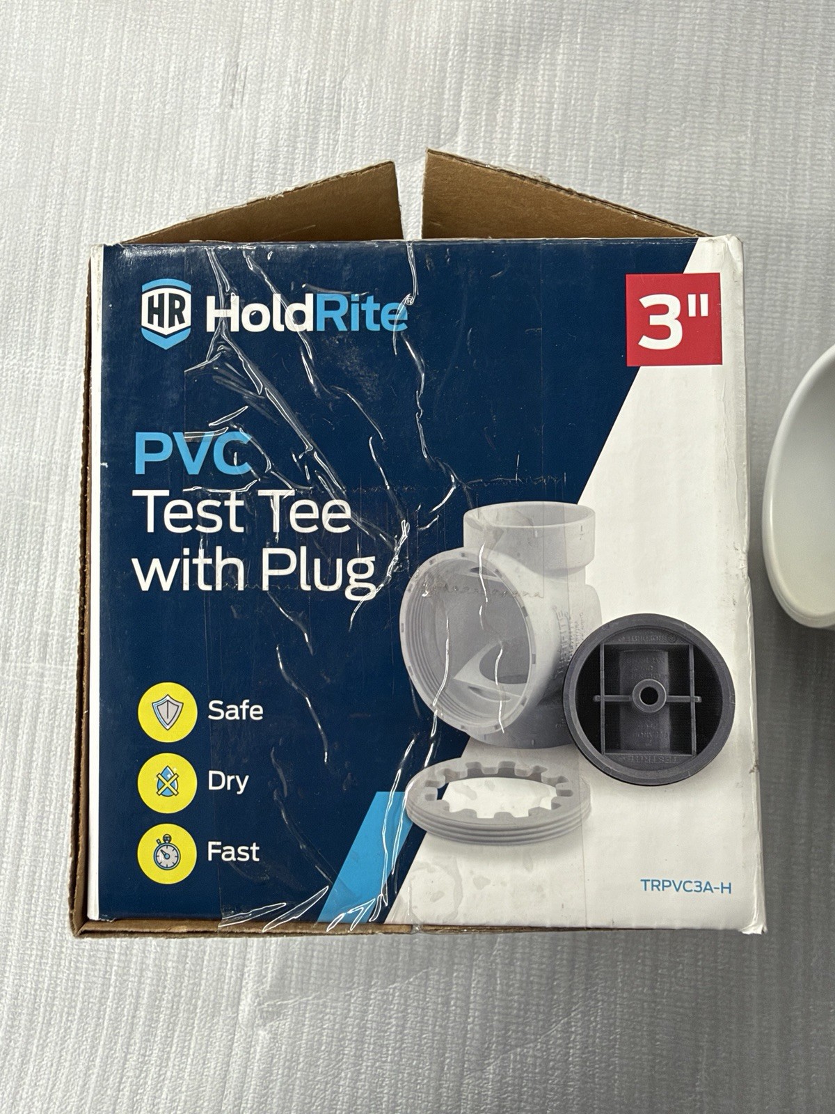HoldRite TestRite TRPVC3A-H 3" PVC Test Tee with Plug DWV Schedule 40 New