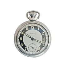 Vintage 1950s Ingersoll British Pocket Watch Ticking for Repair