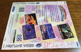 ASTAL Rear Artwork Insert ONLY for Sega Saturn by SEGA 1995 Art Work NO GAME