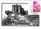 STAMP DAY ANIMALS PALM TREES 1947 FRENCH MOROCCO CACTUS ON MAXIMUM CARD FDC