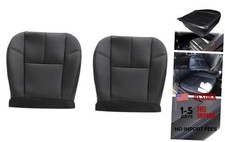 NLQR Front Driver and Passenger Side Bottom Seat Covers Black Replacement