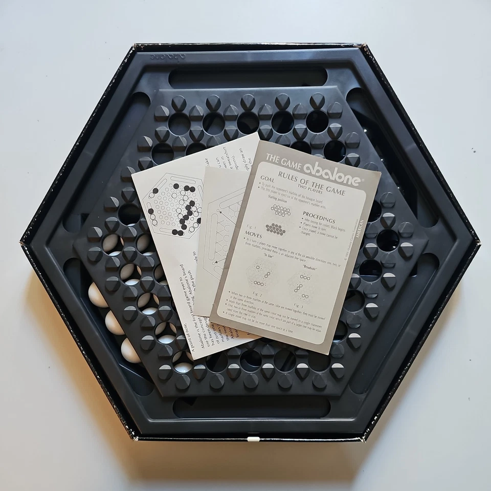 Vintage ABALONE Marble Strategy Board Game with Instructions Complete  - Image 3 of 4