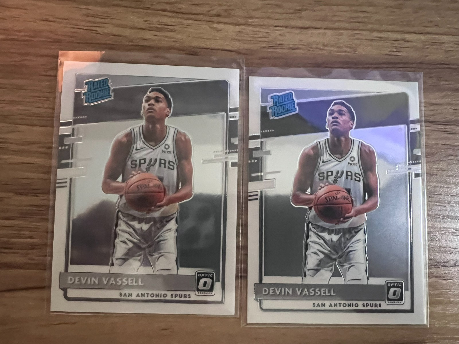 2020-21 Devin Vassell- Panini Donruss Optic #161-San Antonio Spurs *TWO CARDS*