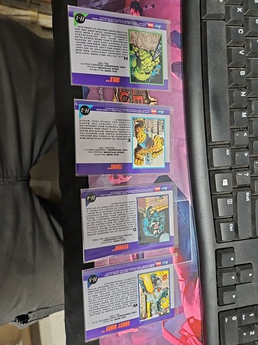 1992 MARVEL UNIVERSE SERIES 3 HOLOGRAM INSERT 4 Of 5 SET H1,2,4,5 VENOM, Hulk - Picture 2 of 2