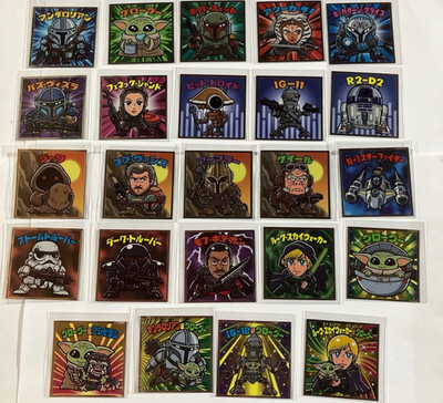 Complete Set 24 Types Star Wars The Mandalorian & Grogu × Bikkuriman Sticker