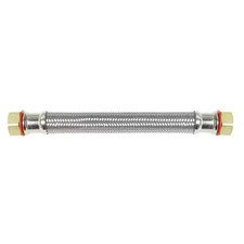 Stainless Steel Braided Supply Line 3/4 Inch x 24 Inch Water Connector Hose
