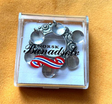 Norwegian Solje Brooch Sterling Silver Bunad Dangling Discs w Box