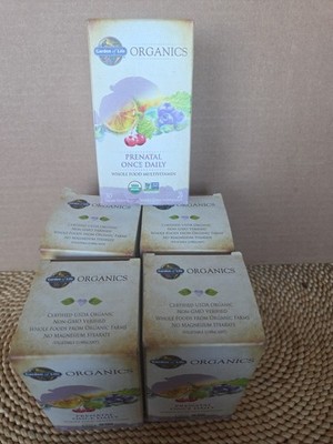 5 Garden of Life Organics Prenatal, 1 Daily, 30 Vegan Tablets 07/26 & 01/20/27