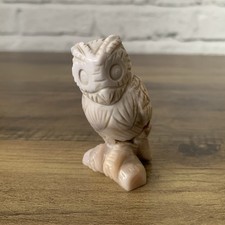 Agate Owl Hand Carved Natural Agate Gemstone Ornament