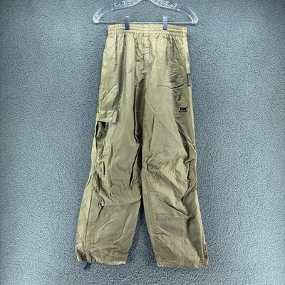 Helly Hansen Rain Pants Mens S Tan Helly Tech Waterproof Packable Cargo Nylon