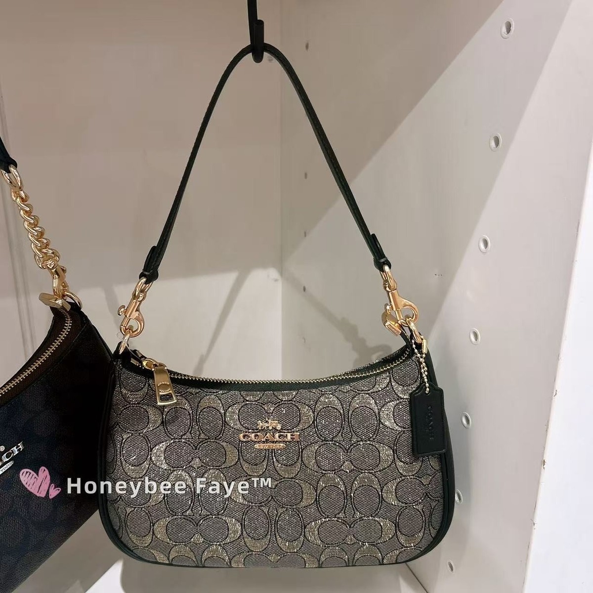 NWT Coach Teri Shoulder Bag In Signature Jacquard CCZ02 (shinning