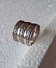  Vintage Sterling Silver Wide band RING Sz 7  