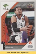 2017-18 Upper Deck Euroleague Exclusives 20/100 Ray McCallum #35 READ 00gy